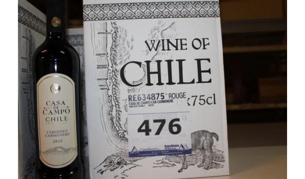 18 flessen à 75cl rode wijn Casa de Campo, 2015